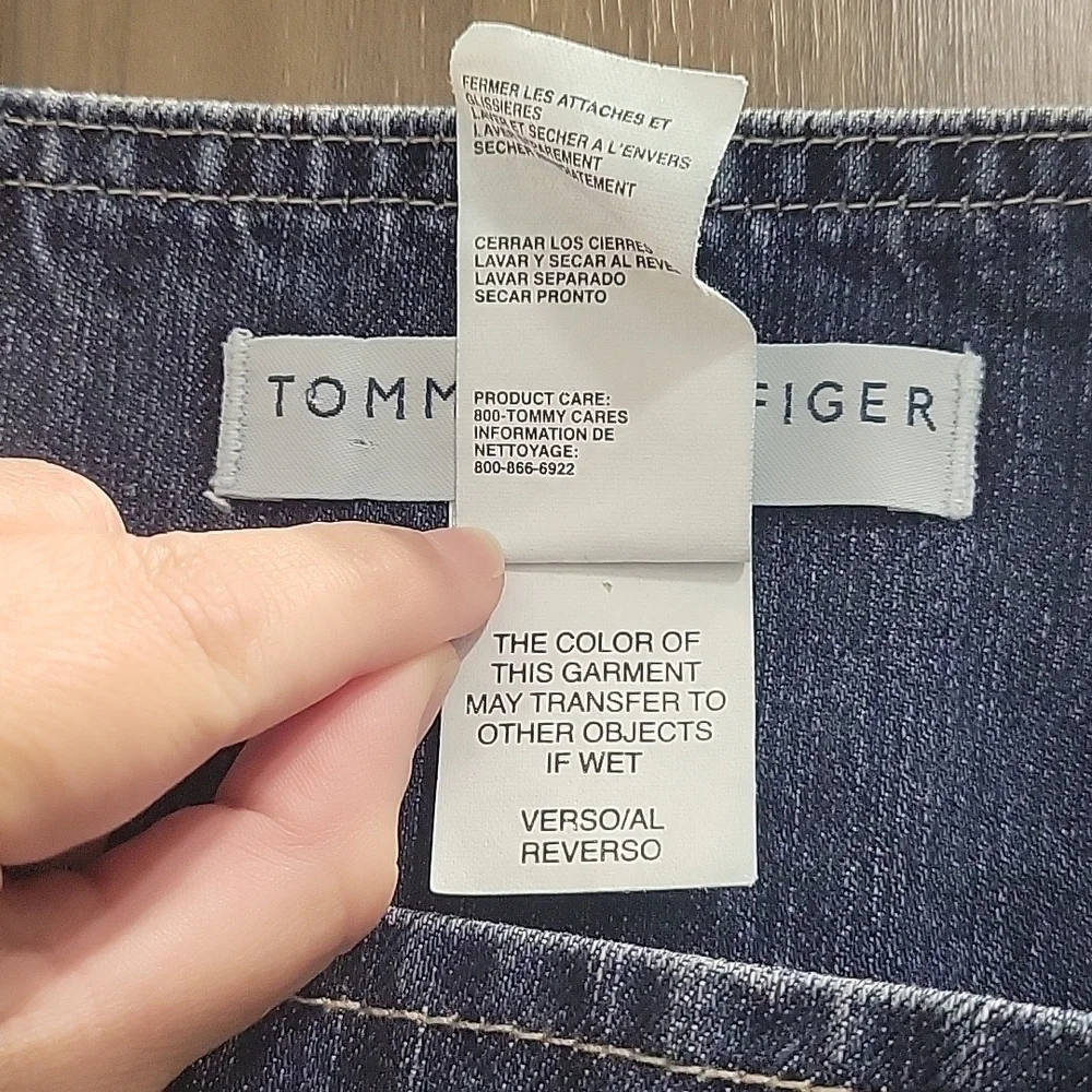 Tommy Hilfiger-Vintage 90s Denim Jean Skirt overalls-Size 8 - Picture 4 of 17